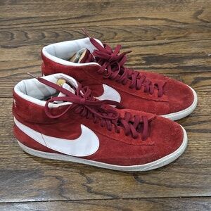 Nike Blazer Mid '77 Premium Night Maroon Burgundy Suede Sneakers 11